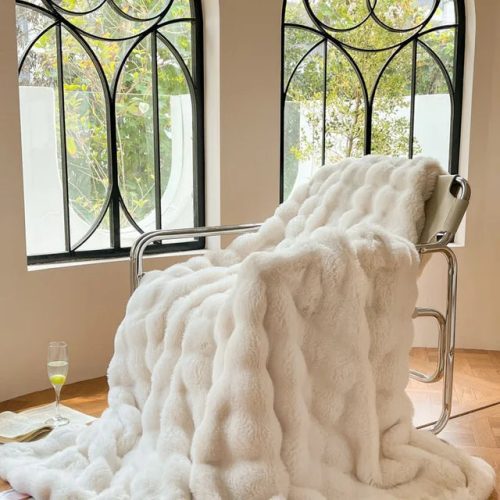 Bubble Shaped Imitation Fur Blankets Beds Winter Warm Fluffy Plush Throw Blanket Pillowcase Luxury Sofa Cover jpg 640x640 jpg